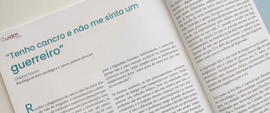 "Tenho cancro e não me sinto um guerreiro"